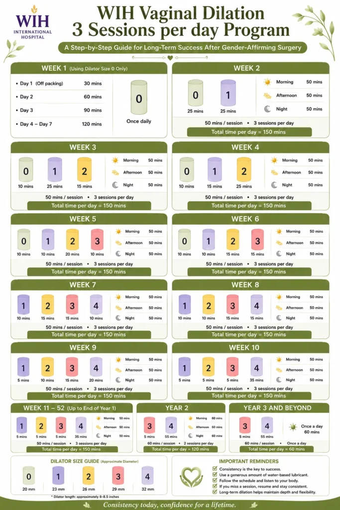 Vaginal Dilation Schedule 3 sessions per day